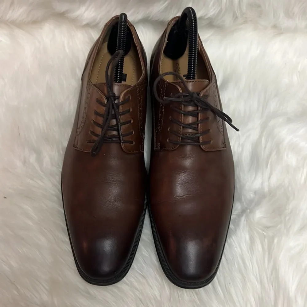 Collection by Michael Strahan Brown Leather Dress Shoes Size‎ 10 B27
